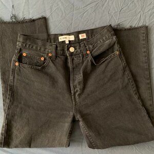 Re/Done Black Originals Stove Pipe Ripped Jeans